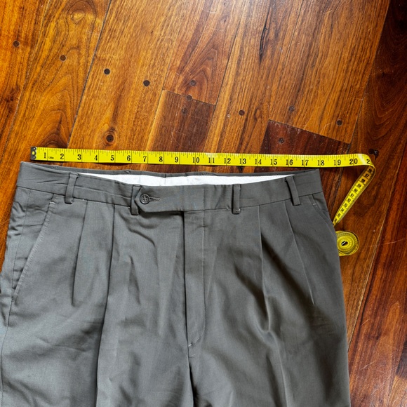 Oscar de la Renta Wool Wide Leg Pleated Trousers - Picture 12 of 13